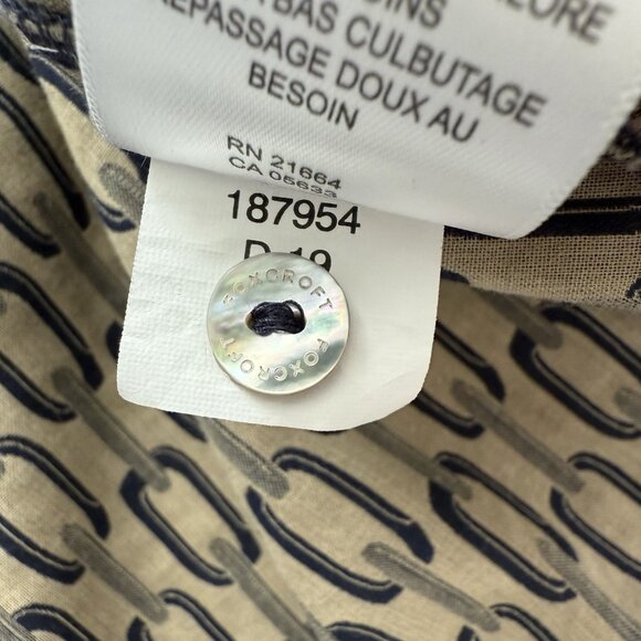 Foxcroft‎ Taylor Stripe Chain Long Sleeve Button Up Womens Size 24W Bit & Bridle - Picture 8 of 8